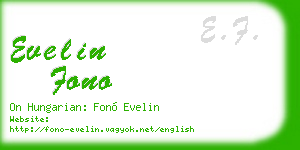evelin fono business card